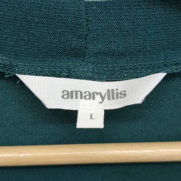 Amaryllis dark green embroidered long cardigan size L - Picture 3 of 5